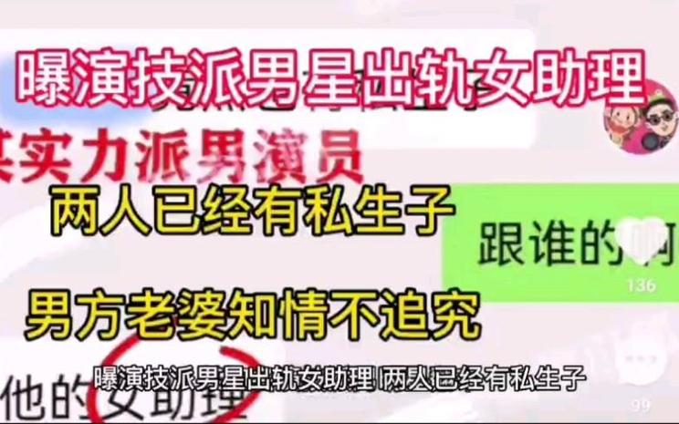 私人侦探调查-一名演员被曝出轨女助理。两人已有一个私生子，但男方的妻子